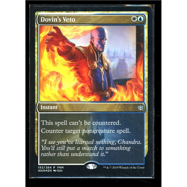 Magic the Gathering Dovin's Veto FOIL War of the Spark