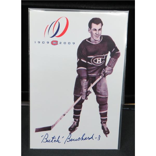 Émile "Butch" Bouchard Autographed Post Card With COA