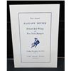 Image 1 : 1954 Detroit Red Wings and New York Rangers Face Off Dinner Menu