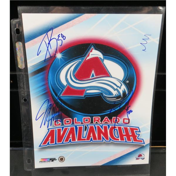 Colorado Avalanche 4 Player Autographed 8x10 Photo