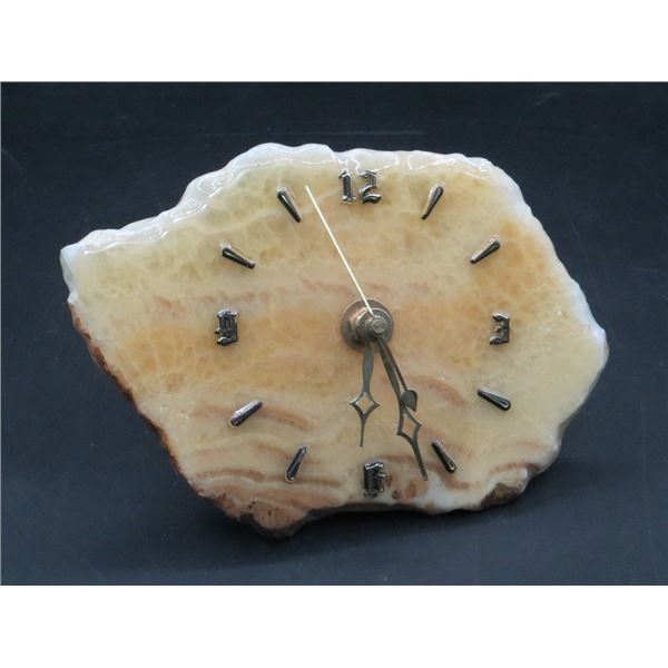 Vintage Quartz Rock Clock 7" Wide