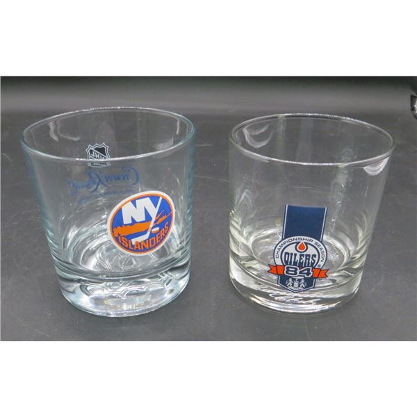 2 NHL Collector Drink Glasses