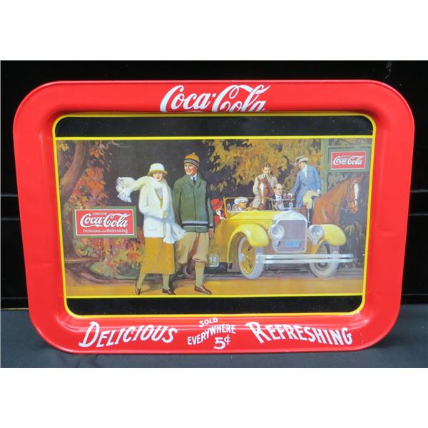 Coca-Cola Collector Tray 1924 Touring Car 17" Long x 12.5" Wide