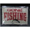 Image 1 : New Gone Fishing 8" x 12" Tin Sign