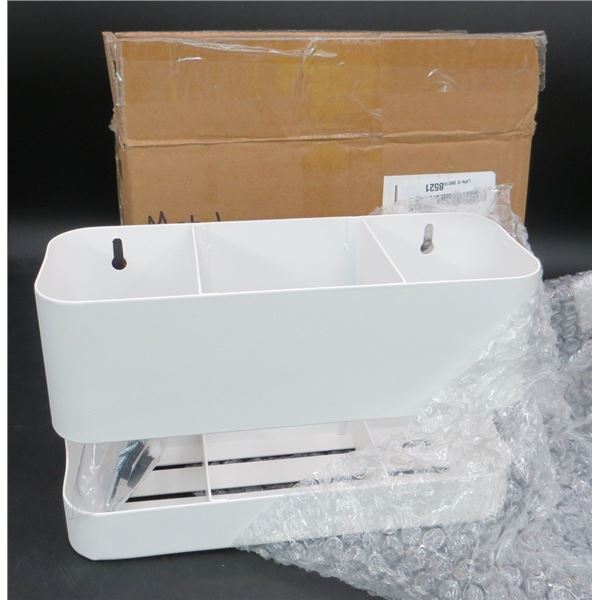 New White Metal Hairbrush/Curling Iron/Blow Dryer Holder