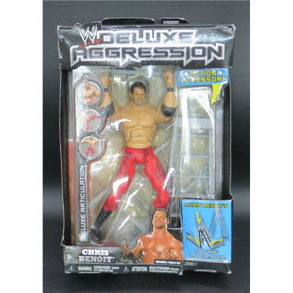 WWE Jakks Deluxe Aggression Series 7 Chris Benoit Figure w/ Crashing Ladder Action Figure