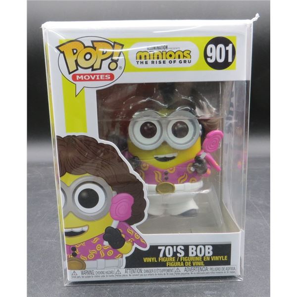 New Funko Pop Minions 70's Bob #901 with soft protector