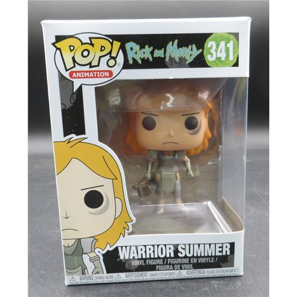 New Funko Pop Rick and Morty Warrior Summer #341 BV $35