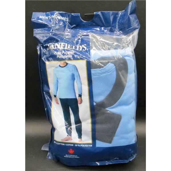 New Stanfields Men's Polo Pajamas 50% Cotton 50% Polyester Size XL Retails $52.00