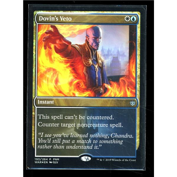 Magic the Gathering Dovin's Veto FOIL War of the Spark