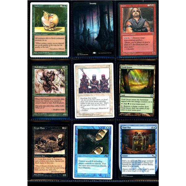 Lot Of 9 Various Magic The Gathering Cards Various Sets & Colors