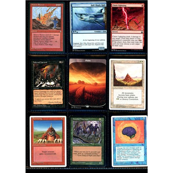 Lot Of 9 Various Magic The Gathering Cards Various Sets & Colors