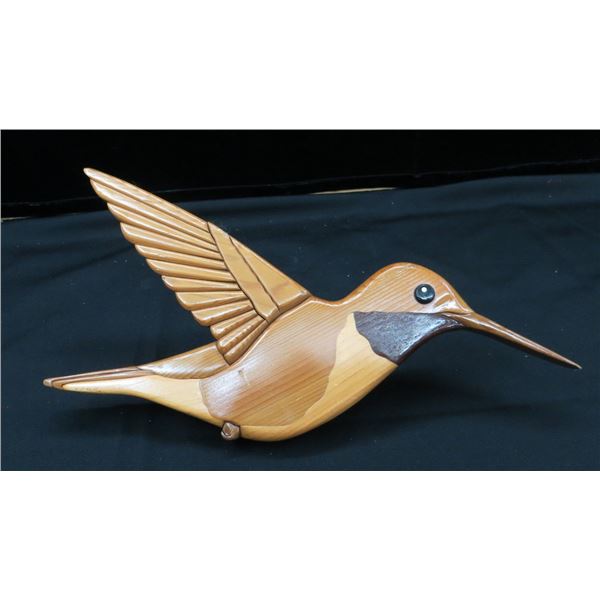 Wooden Humming Bird 13" Long Wall Hanging