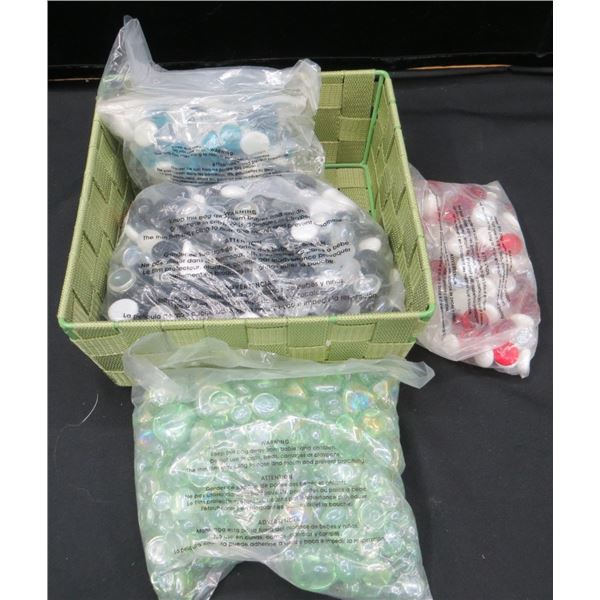 Collection Of Donated Glass Pebbles Gems for Crafting/Decorating