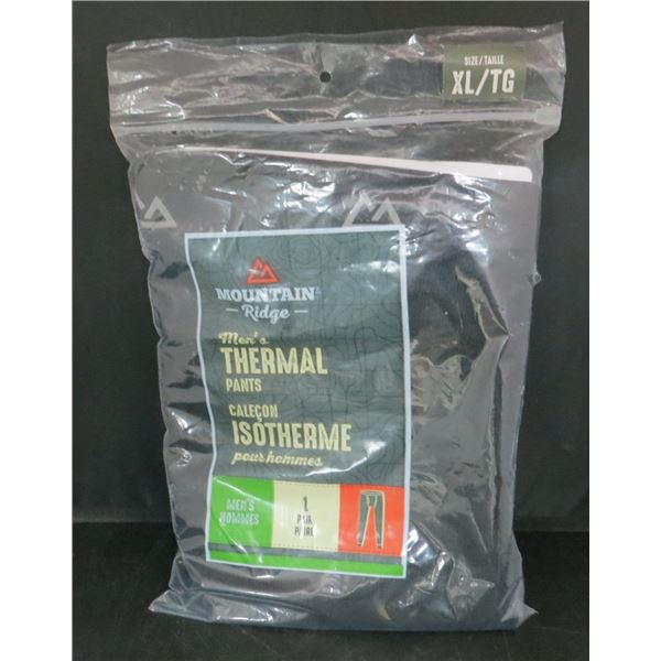 New Mountain Ridge Men's Black Thermal Pants Size XL