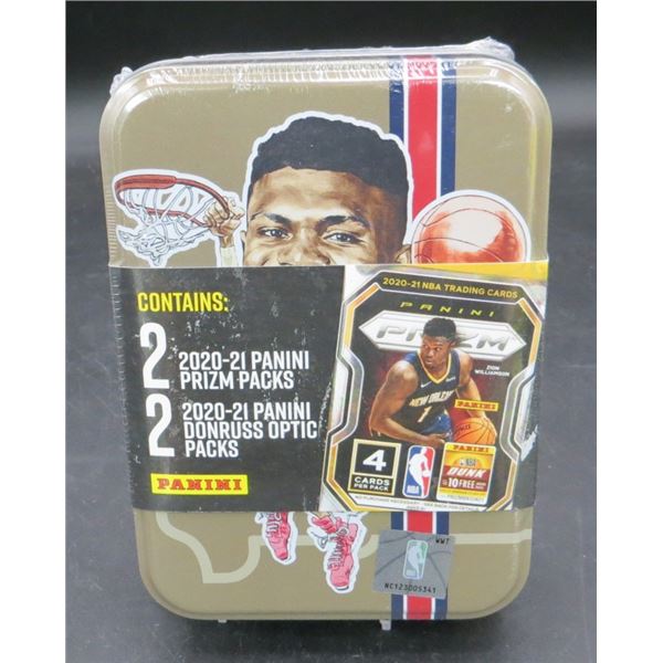 2020-21 Sealed Basketball Tin with 4 Packs Of Cards Panini Prizm & Donruss Optic