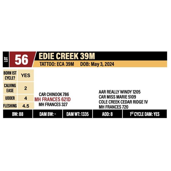 EDIE CREEK 39M