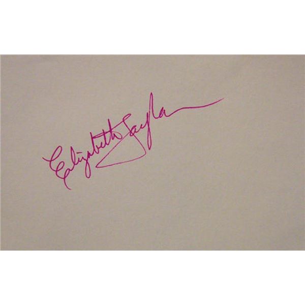 Elizabeth Taylor signature slip