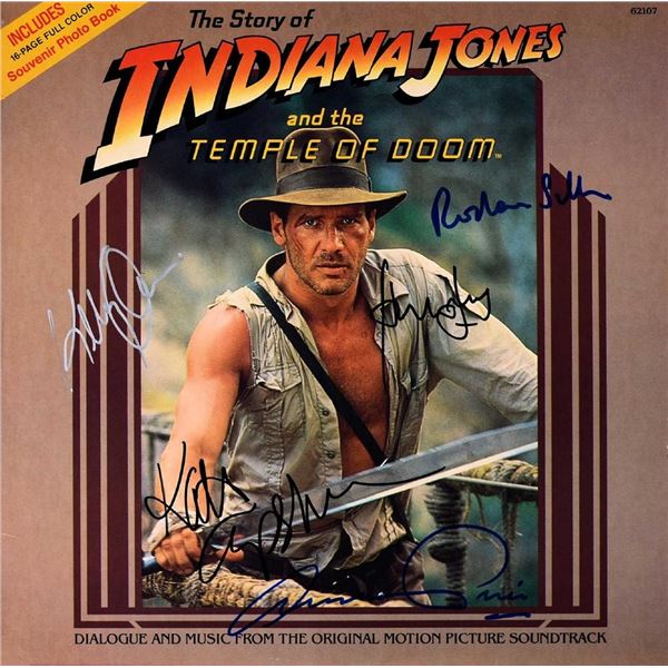 Indiana Jones and the Temple of Doom signed Record Insert