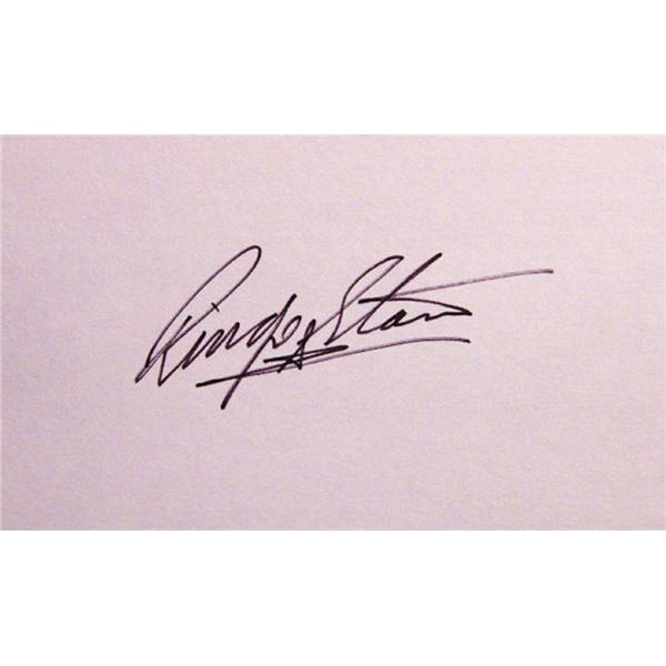 The Beatles Ringo Starr signature slip