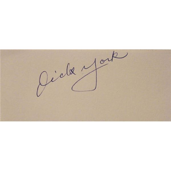 Bewitched Dick York signature slip