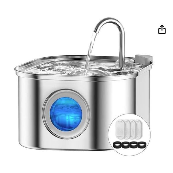 VinDox Pet Water Fountain 3.2L with USB Plug for Multiple Pets
