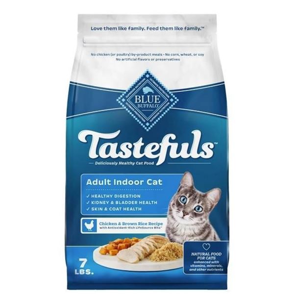 Blue Buffalo Indoor Health Natural Adult Dry Cat Food, Chicken & Brown Rice 7-lb