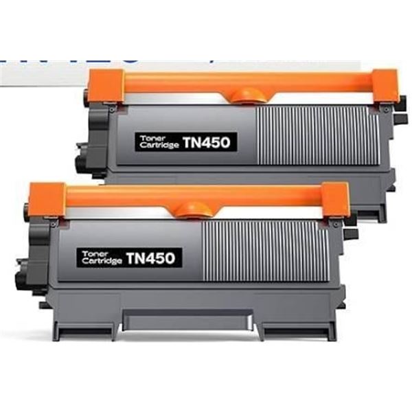 TN450 2-Pack Black Toner Cartridges for Brother Printers