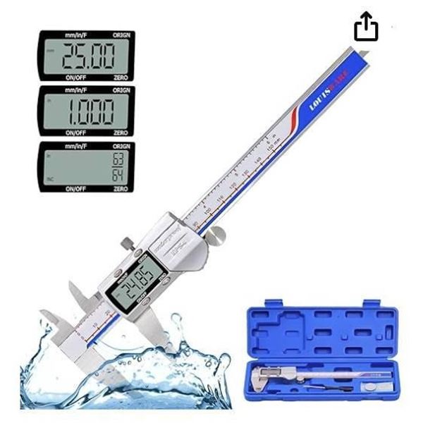 Louisware HL-150 IP54 Waterproof Digital Caliper, 6-Inch Measurement Tool