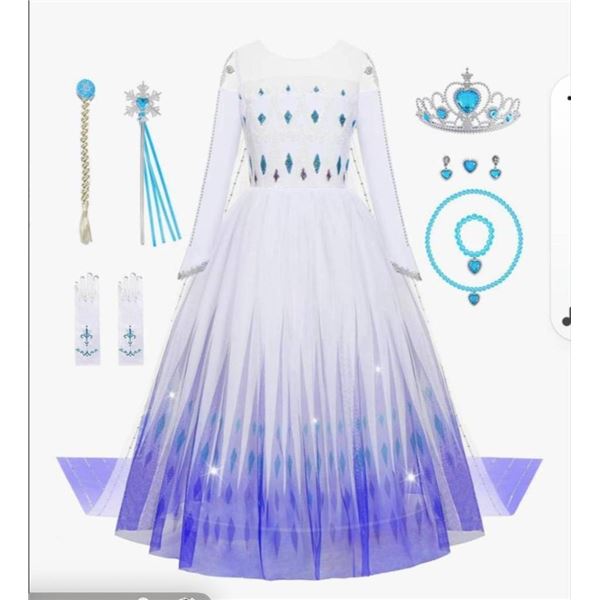 Kids Princess Costume with Accessories, Snow Queen Theme 4T