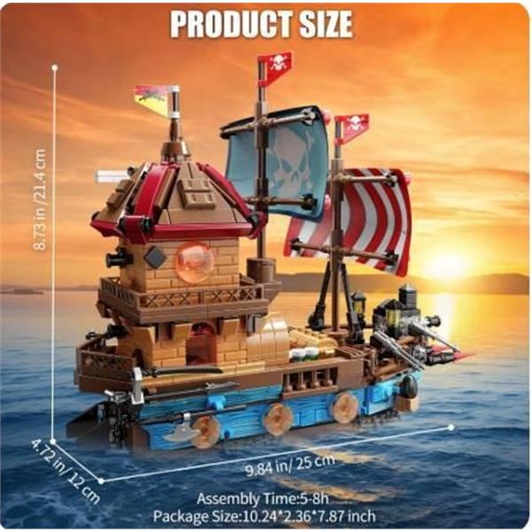 Tycole Pirate Ship Building Set, 919 Pieces, Model 1241