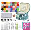 Image 1 : M8Z-0086 Needle Felting Supplies Set with Wool Roving and 40-Color Kit