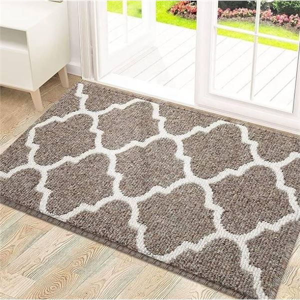 OLANLY Indoor Door Mat, 36″ x 24″, Non-Slip Absorbent Resist Dirt Entrance Mat Bro