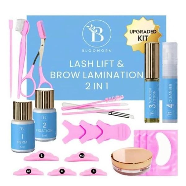 BLOOMORA Lash Lift Kit & Eyebrow Lamination Kit – 2-in-1 Solution for At-Home Brow Laminati