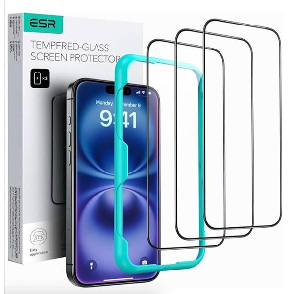 ESR Tempered Glass Screen Protector Set for iPhone 15