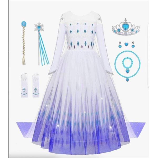 Kids Princess Costume with Accessories, Snow Queen Theme 4T