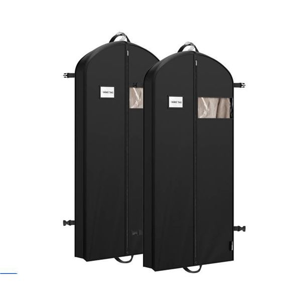 Simple Houseware 2 Pack Travel Garment Bag in Black