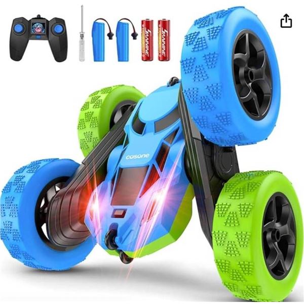 Cosone Stunt Car, Double-Sided, 4×4, Remote-Control, Blue