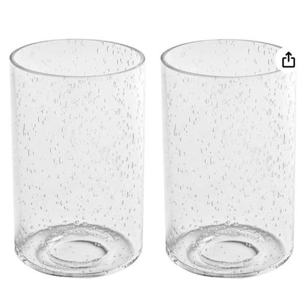 Seeded Glass Shade, 2 Pack, Bubble Seeded Glass Lamp Shade Replacement for Light Fixtures, 1-5/8-inc