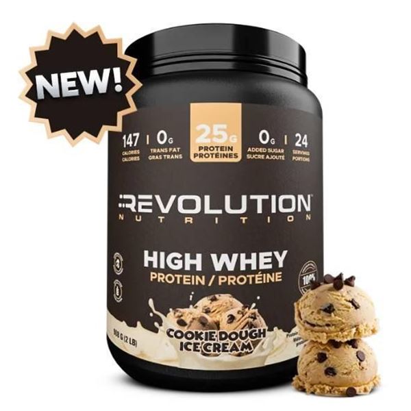 Revolution Nutrition High Whey Protein Powder Cookie Dough Ice Cream 2.7kg