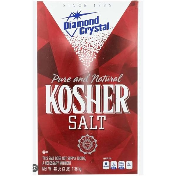 Diamond Crystal Kosher Salt 2x 3 lb Net Weight