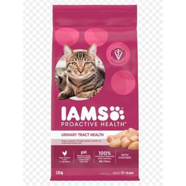 IAMS Proactive Health Urinary Tract Health Cat Food, 3.18 kg, Chicken Flavor