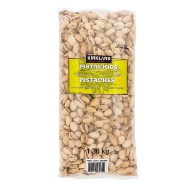 Kirkland Signature Pistachios 1.36 kg Bag – Roasted & Salted