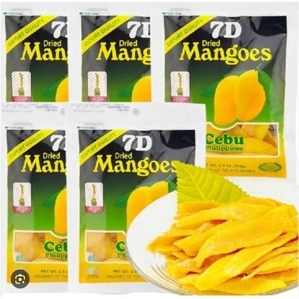 7D Dried Mangoes, 80g Each, 5-Pack