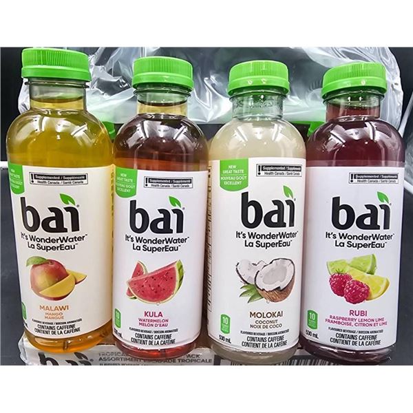 Bai Tropical Escape Variety Pack, 12 x 530 mL Bottles