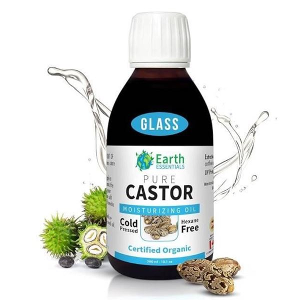 Earth Essentials Pure Castor Oil 300 mL Hexane Free