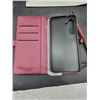 Image 5 : Defencecase for Galaxy S24 FE, Wine Red LLQB R20 with Wrist Strap