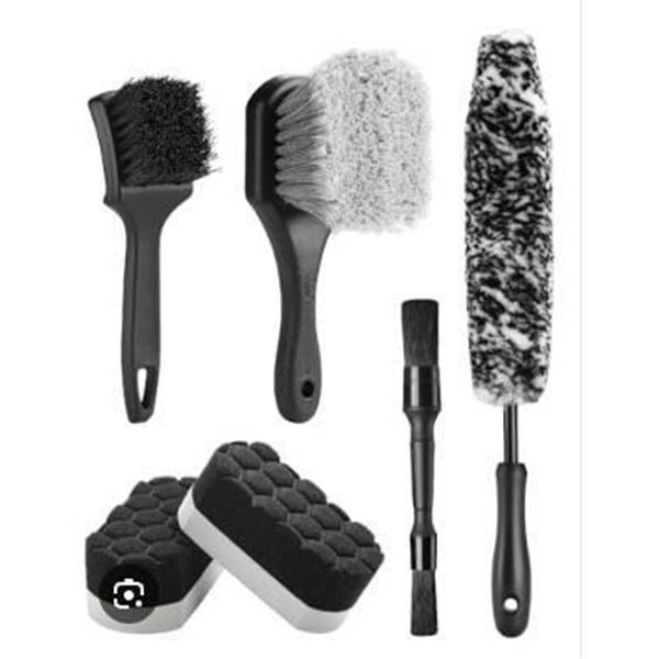 Automotive Detailing Kit with Brushes and Sponges