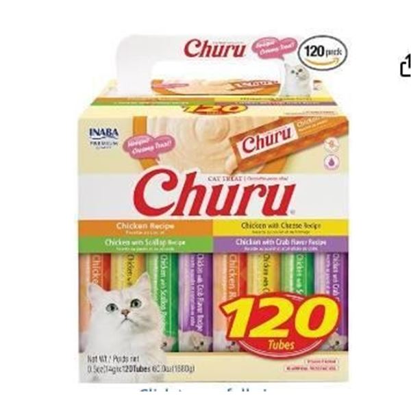 Inaba Churu Chicken-Based Treats for Cats – 120 Tubes