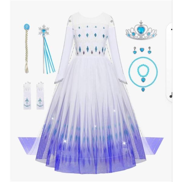 Kids Princess Costume with Accessories, Snow Queen Theme 4T